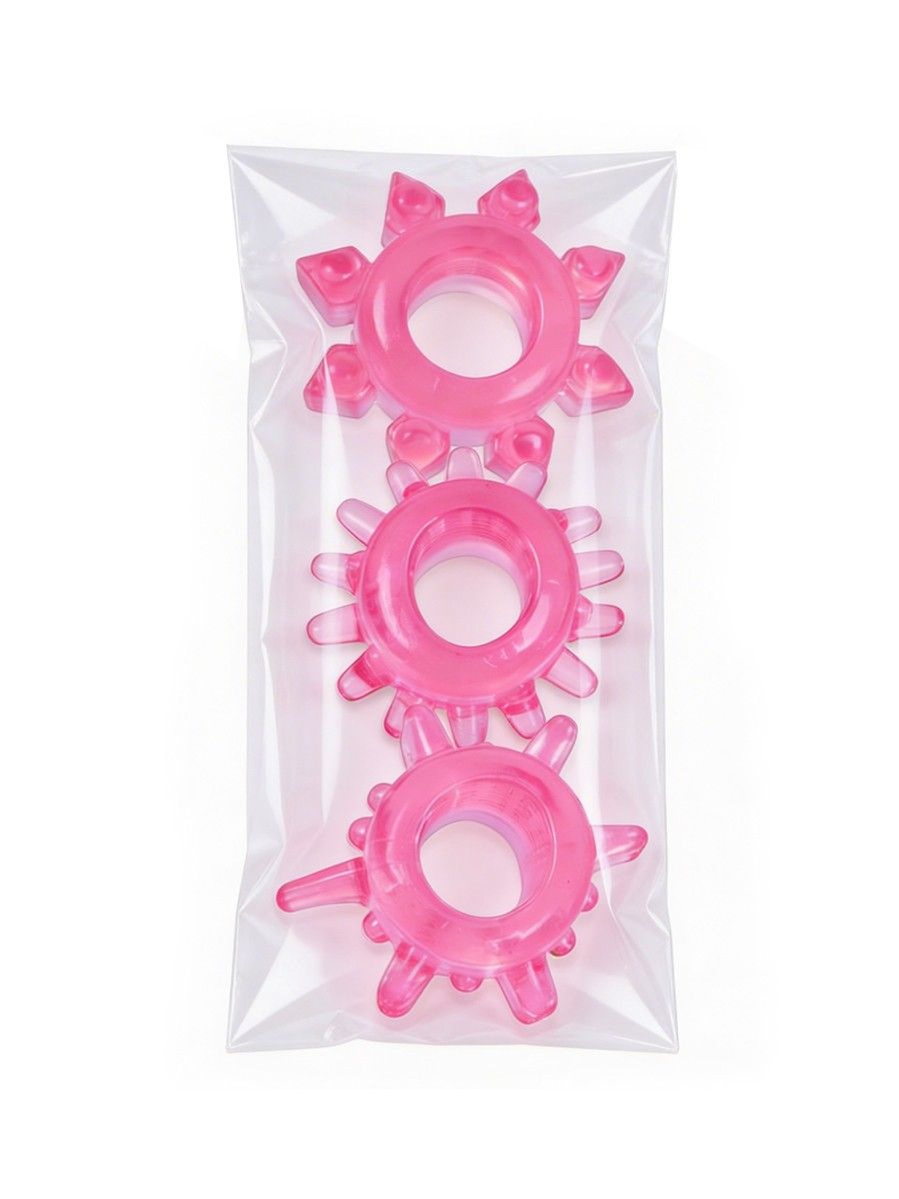 Эрекционные кольца Erowoman-Eroman, комплект из 3 розовых