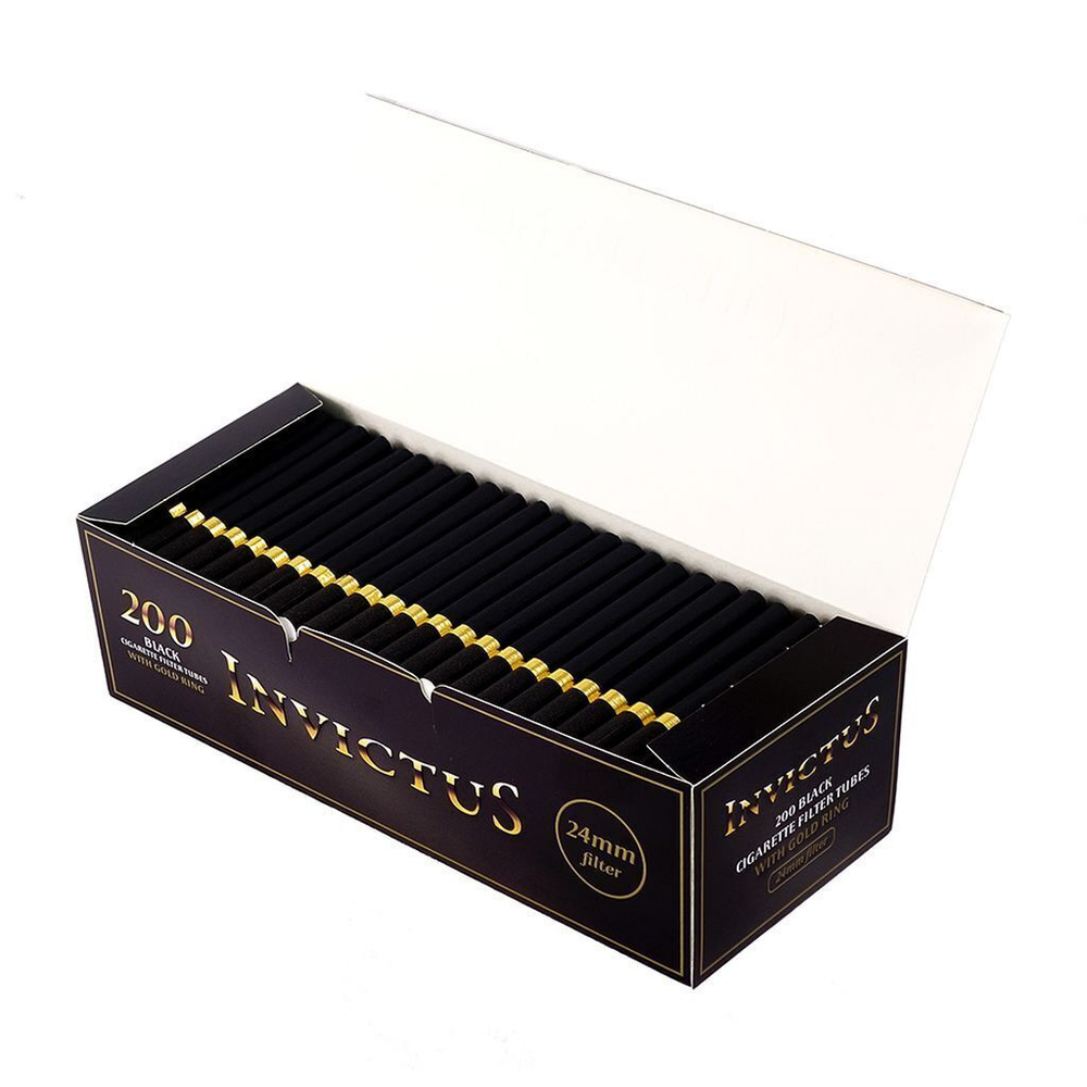 Гильзы для сигарет "Invictus" Black Extra Long 24mm Filter 200шт