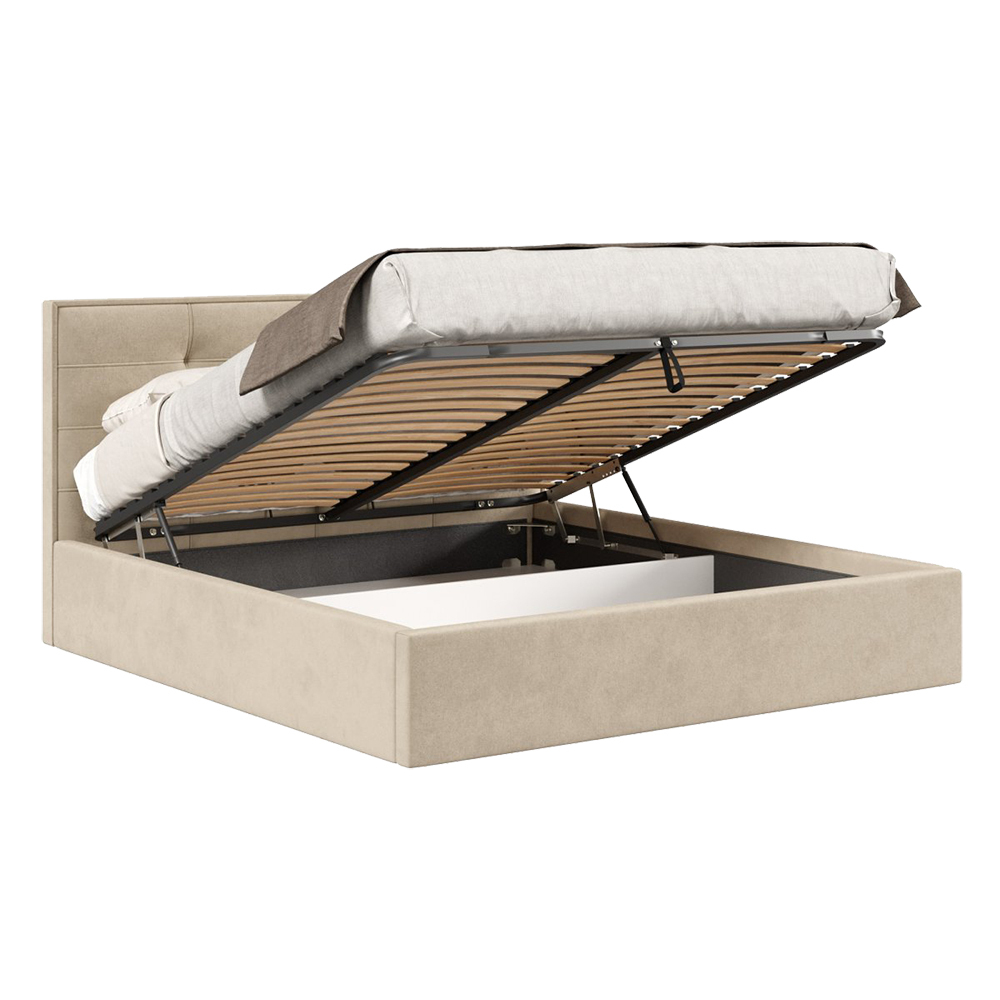 Кровать с подъёмным механизмом 1600 Римини, бежевый 729
