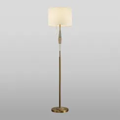 5403/1FA CLASSIC ODL_EX24 173 бронзовый/светло-коричневый/кремовый/металл/керамика/ткань Торшер E27 1*60W LATTE