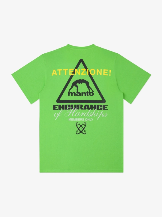 Футболка MANTO ATTENZIONE - Неоновый зеленый