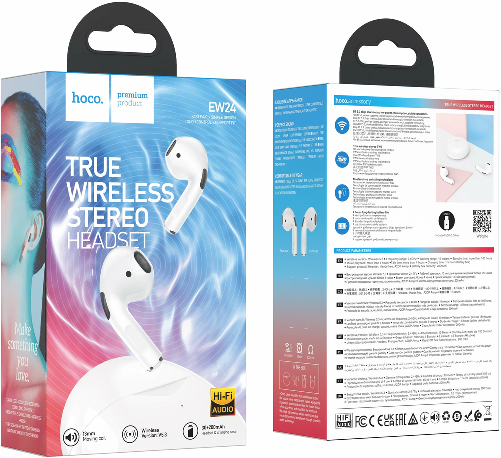 EW82 Sparkle true wireless touch screen BT headset