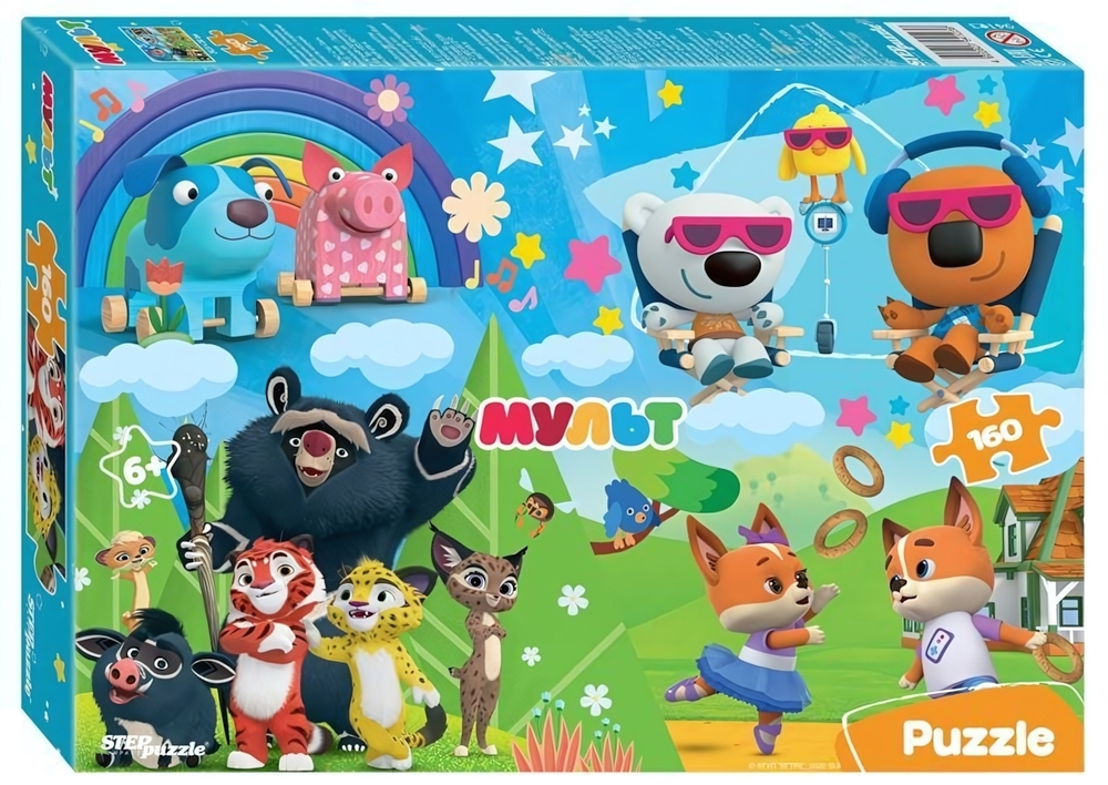 Пазл 160эл. "Ми-ми-мишки и др. Мульт" (0+ Медиа) (Степ пазл)