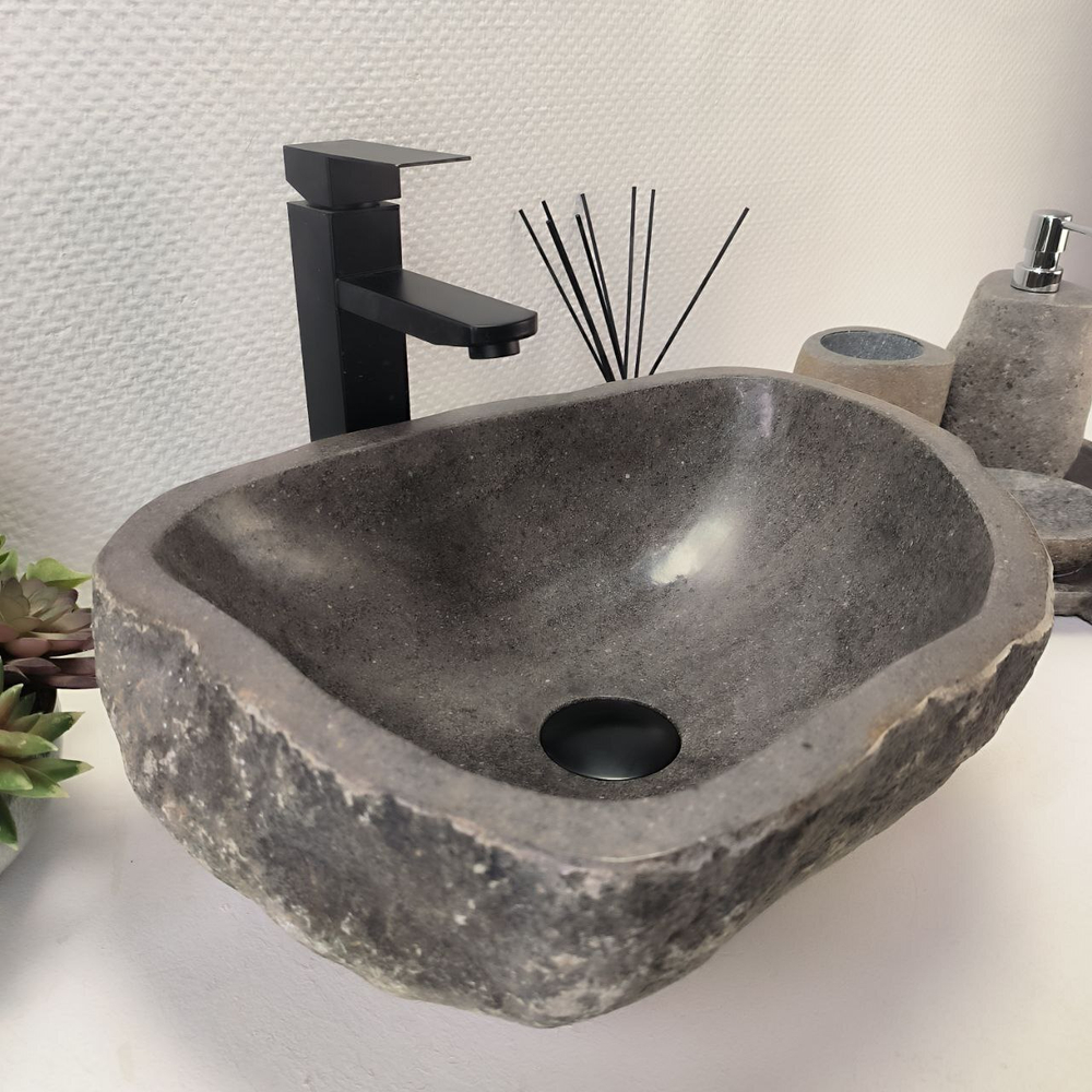 Раковина из речного камня RS-62803 (42*32*15) 55