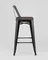 Стул полубарный TOLIX WOOD со спинкой черный глянцевый