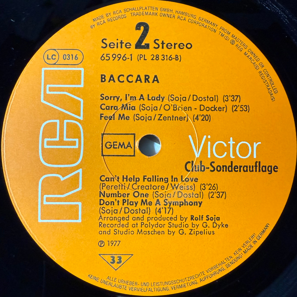 Baccara - Baccara (Германия 1977г.)