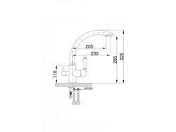 Смеситель для кухни Aksy Bagno с переключателем на питьевую воду TL-1517-bronze