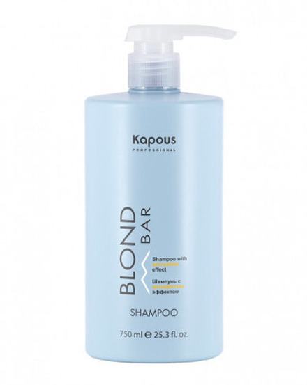 Kapous Professional Blond Bar Шампунь для волос, с антижелтым эффектом, 750 мл