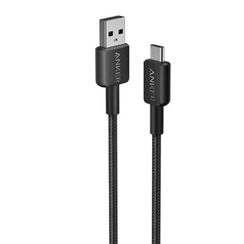 Кабель Anker 322 USB-A to USB-C 0.9 м (A81H5H11/A81H5G11) черный