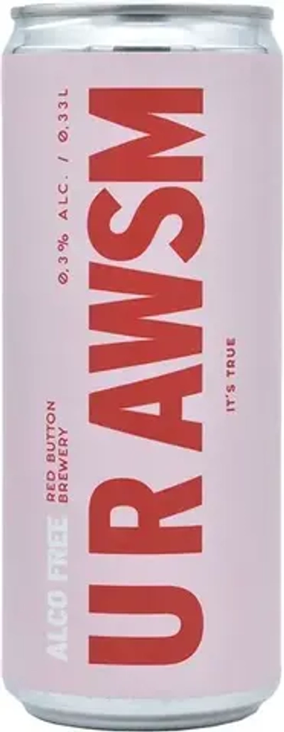 Пиво Рэд Баттон Ю А ОСМ! Безалкогольное / Red Button U R AWSM! 0.33 - банка