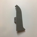 Заглушка левая к плинтусу "Cezar" 401 Алюм. текст.