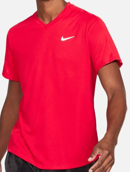 Мужская теннисная футболка Nike Court Dri-Fit Victory - university red/white