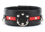 Черно-красный ошейник на пряжке