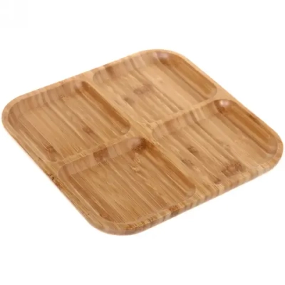 Менажница бамбуковая «SHEF» 25*25см 4секции