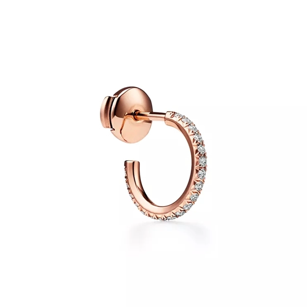 Серьги из розового золота 18k с бриллиантами, Tiffany 💠 metro collection