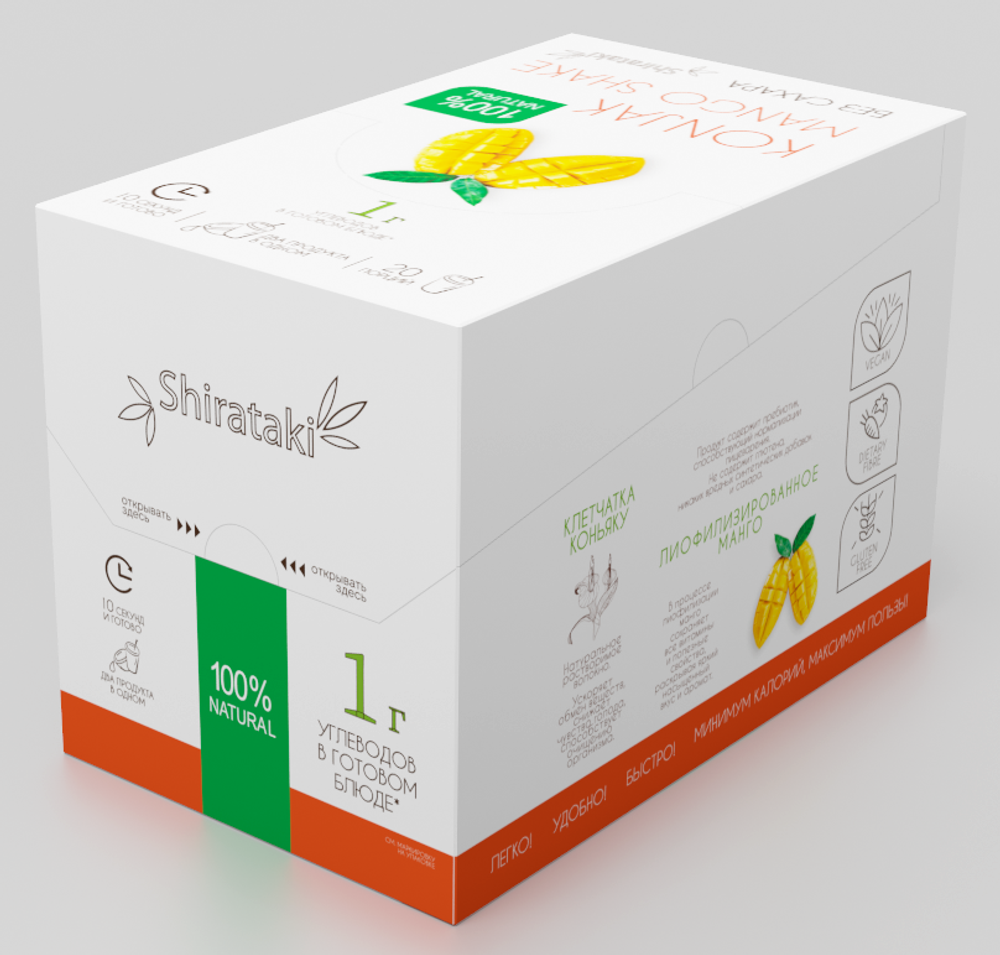 Десерт без сахара  Konjak  MANGO SHAKE