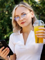 Очки для компьютера имиджевые защитные прозрачные нулевки