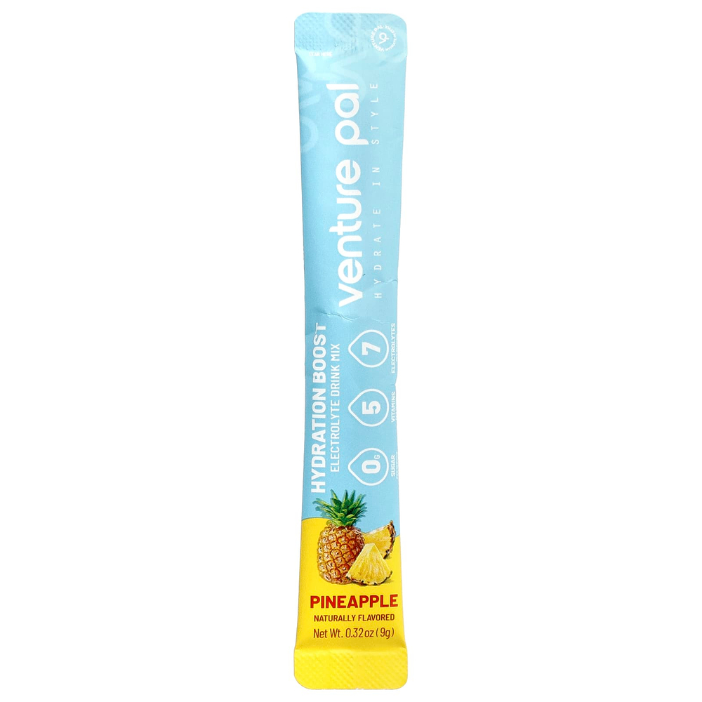 Venture Pal, Hydration Boost, смесь для приготовления электролитического напитка, со вкусом ананаса, 16 пакетиков по 9 г (0,32 унции)