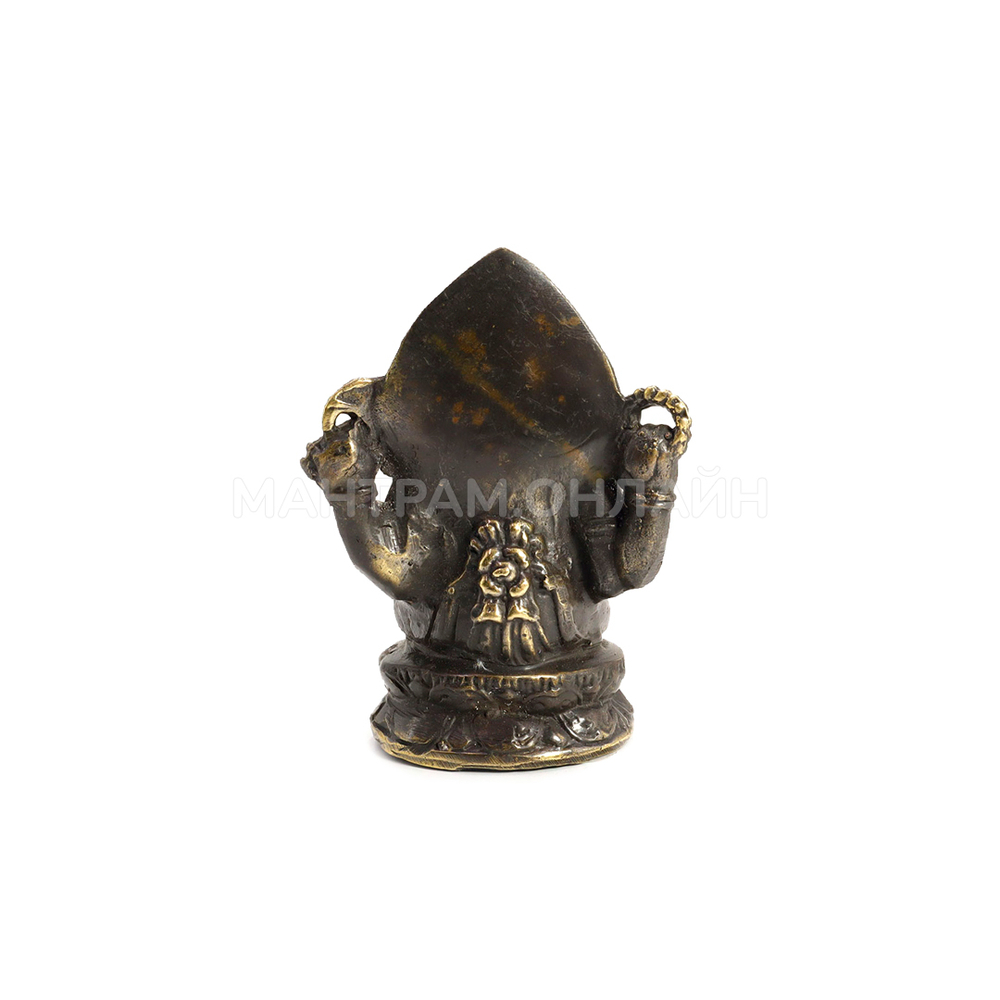 Статуэтка Ганеш дарует процветание через мудрость, убирает препятствия на пути к цели металл бронза 7,5 см