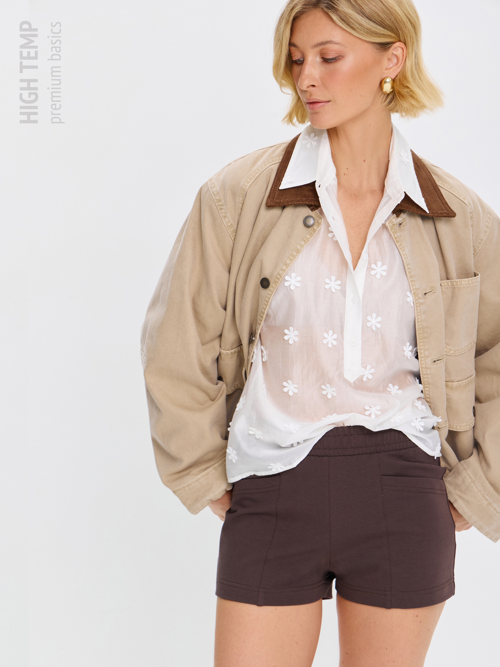 Экстра короткие шорты из футера