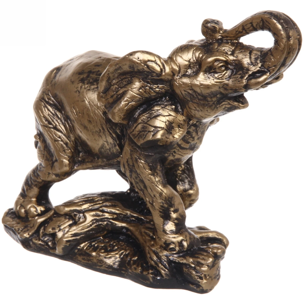 Статуэтка из гипса «Слон» 16*19см античное золото