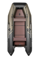 Броня-340 СК слань+киль хаки-черный (Лодка ПВХ под мотор с усилением)