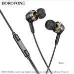 Наушники проводные Type-C -1.2м. с микрофоном Borofone BM90