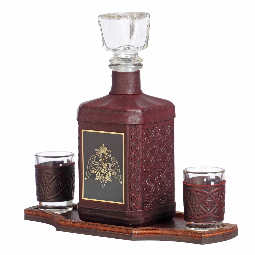 Графин «Росгвардия-1» с накладкой из стали