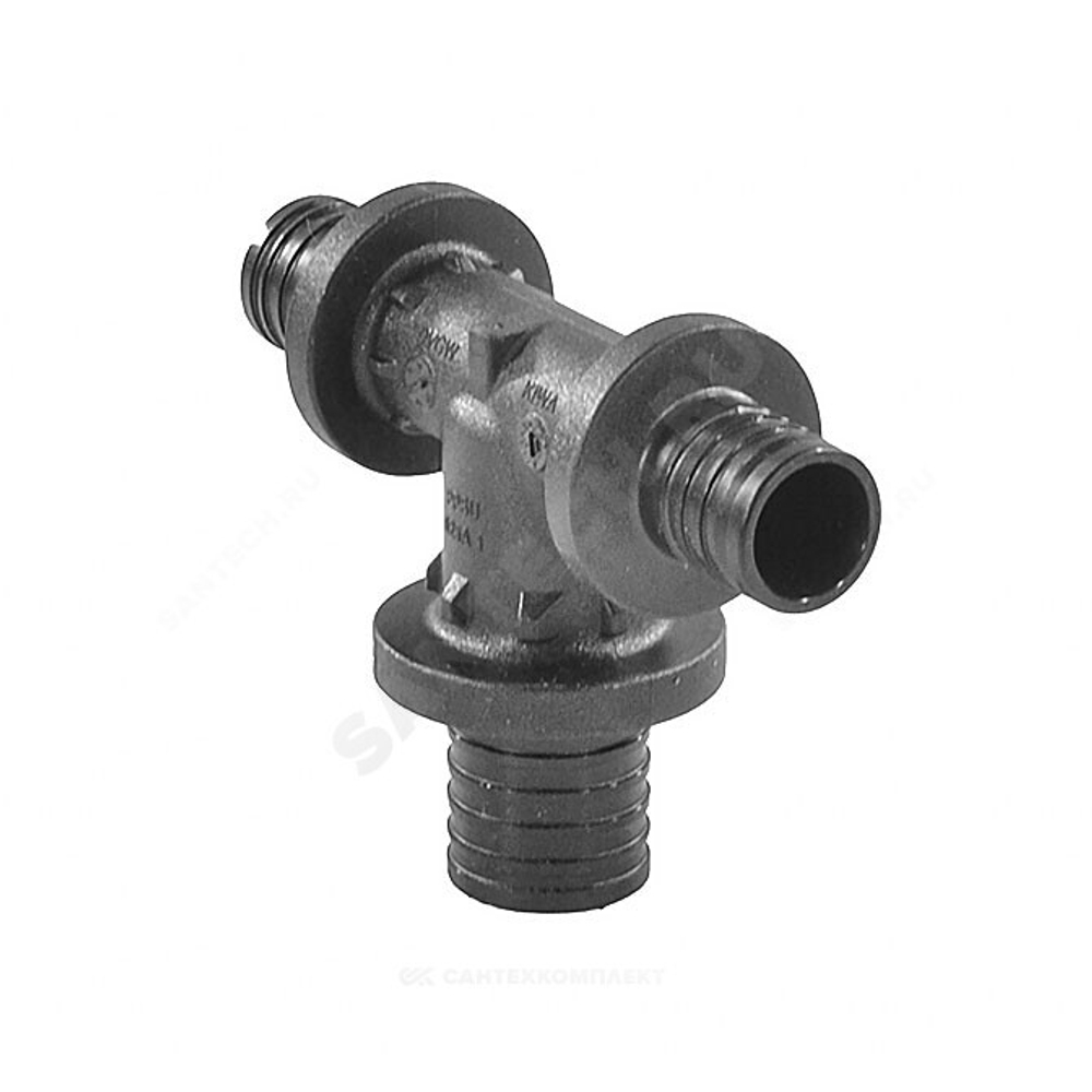 Тройник для PE-X труб аксиальный PPSU Дн 16х25х16 переходной RAUTITAN PX Rehau 11601021001