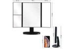 Зеркало косметическое CleverCare Makeup Mirror раскладное мини-трюмо с подсветкой и комбинированным увеличением 2Х, 3X