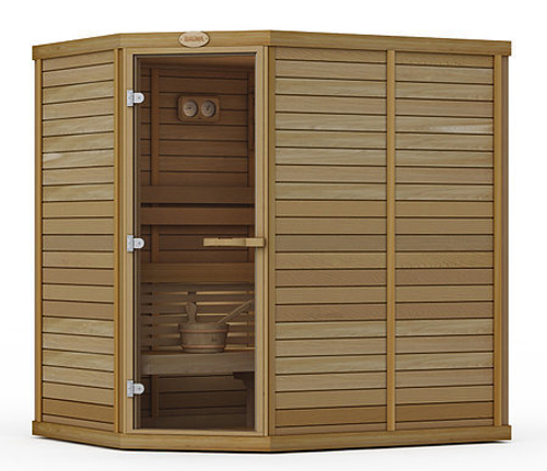 Сауна в сборе SAWO 1616LAC-CD (1,6м х 1,6м, кедр, без оборудования и аксессуаров, дизайн Classic, левая)