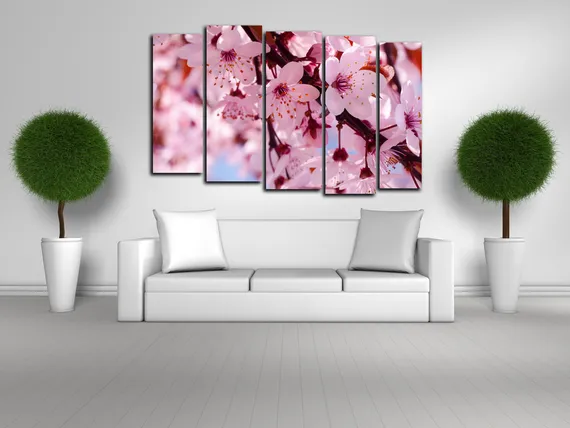 Модульная картина "Цветы вишни"