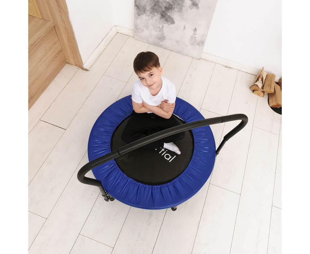 Батут с поручнем DFC JUMPFIT 36'' синий