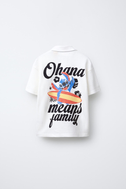 ZARA Футболка-поло LILO & STITCH © DISNEY, БЕЛЫЙ