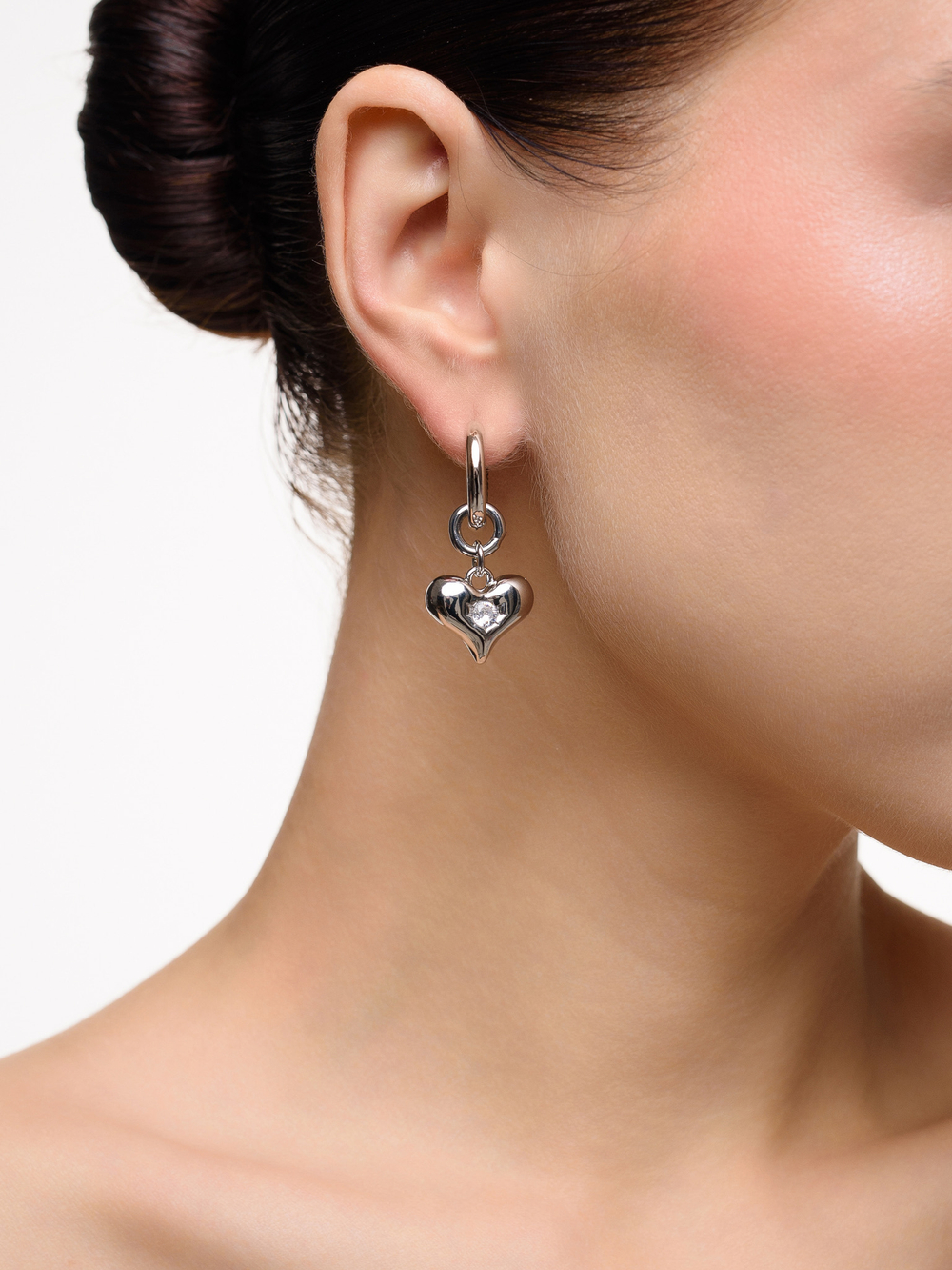 Серьги "Love Crystal" Silver