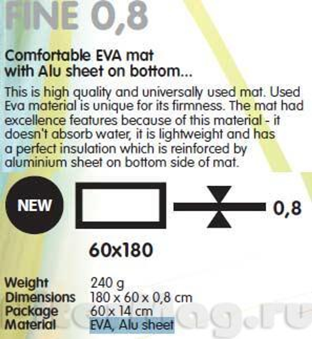 Коврик Husky Fine 180x60x0,8