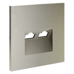 Накладка для розетки компьютерной двойной RJ45+RJ45 кат.6, S70 (шелк) vls001404