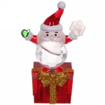 Фигурка с подсветкой «Дед Мороз на подарке» 9 см, микс