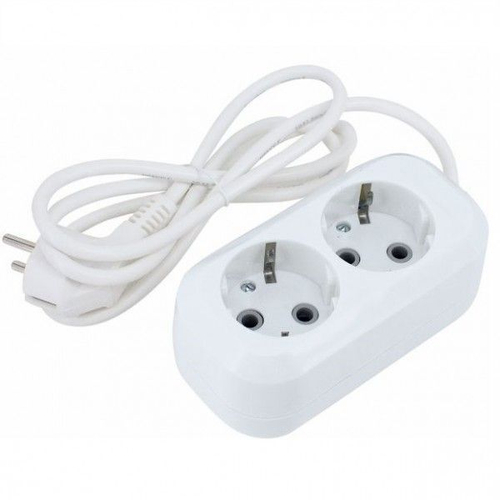 Удлинитель 3500Вт 16А 1,5м 2 розетки с заземлением LEEK