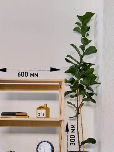 Напольный деревянный стеллаж этажерка