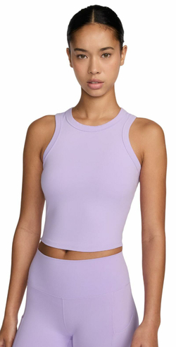Женский топ теннисный Nike One Fitted Dir-Fit Short Sleeve Crop Tank - Фиолетовый
