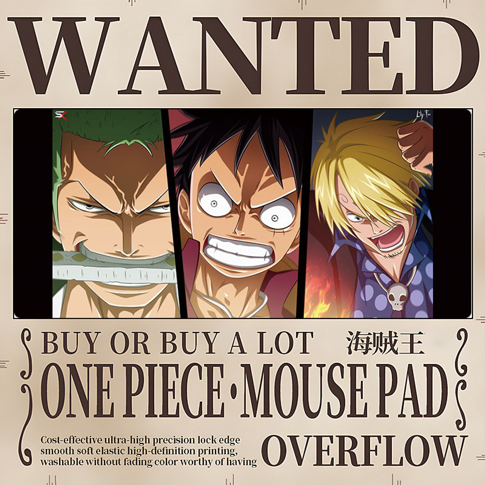 Большой коврик для мыши "One Piece / Ван пис" 90х40 см
