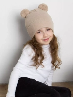 Шапка детская осенняя с помпонами