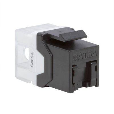 Модуль Keystone RJ45 CAT 6A с пылезащитной шторкой, неэкранированный (UTP), 90/180 градусов, черный