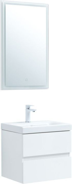 Мебель для ванной Aquanet Беркли 50 белый глянец (2 ящика)