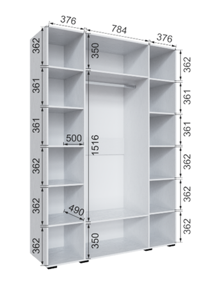 Шкаф без зеркала Бруклин 160Ш