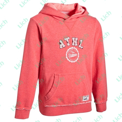 Худи однотонное с надписями ATHLETIC 1998 и карманом-кенгуру