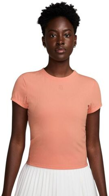 Женская теннисная футболка Nike Court Advantage Dri-Fit Short-Sleeve Tennis - apricot agate/apricot agate