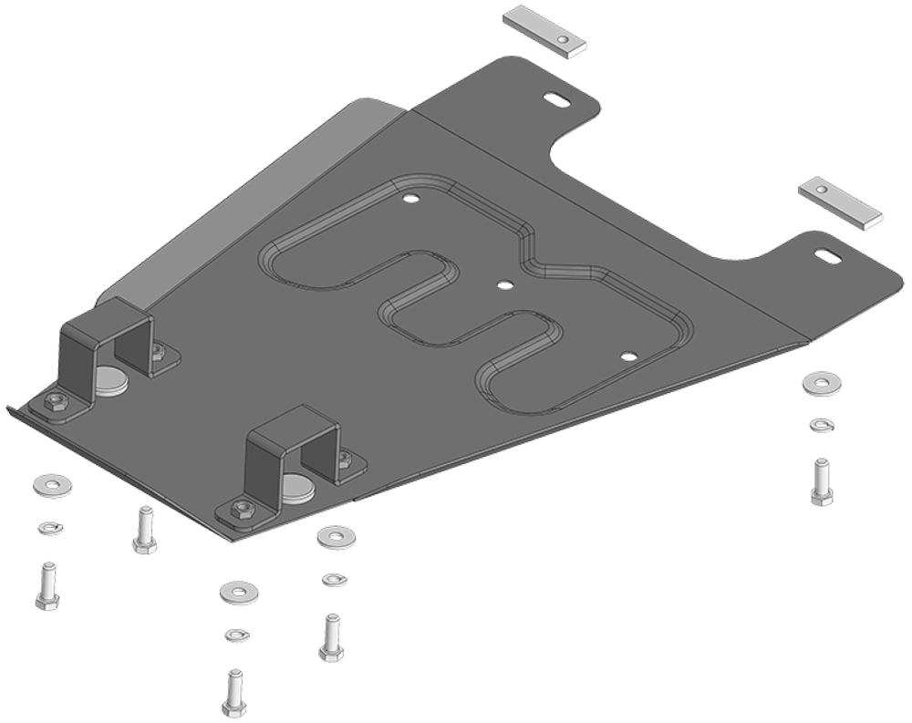 Защита КПП. 2 мм, Сталь. для Sollers SF1 2025-н.в., Motodor.78704
