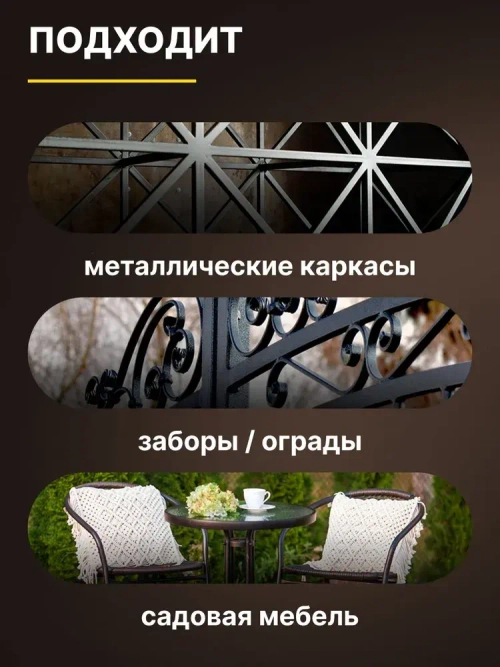 Грунт-эмаль по ржавчине 3 в 1 Betta Color / краска для внутренних и наружных работ, металла / черная, 5 кг